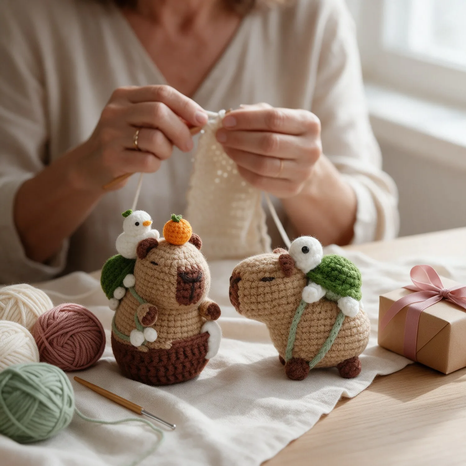Kit Amigurumi Capivara Amiga