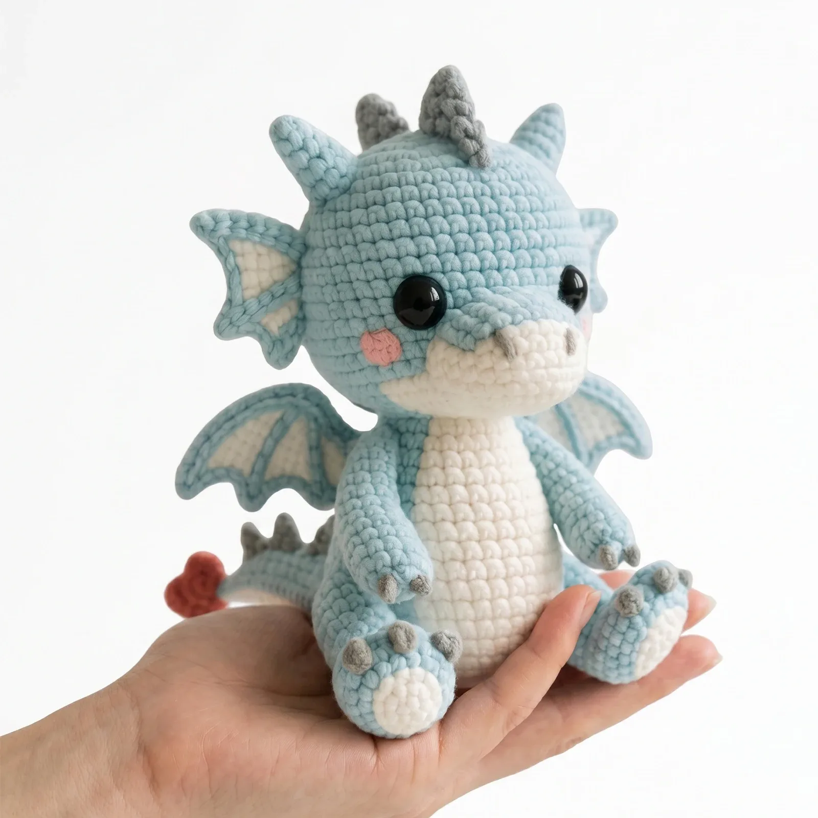Kit Amigurumi Dragãozinho Azul